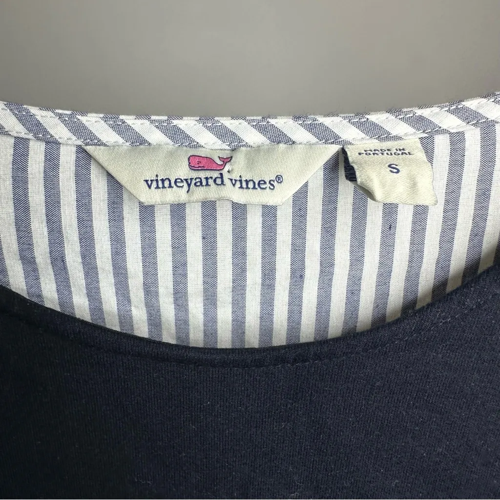 Women’s Vineyard Vines Size Small Black Long Causual Blouse‎ Shirt - Image 3