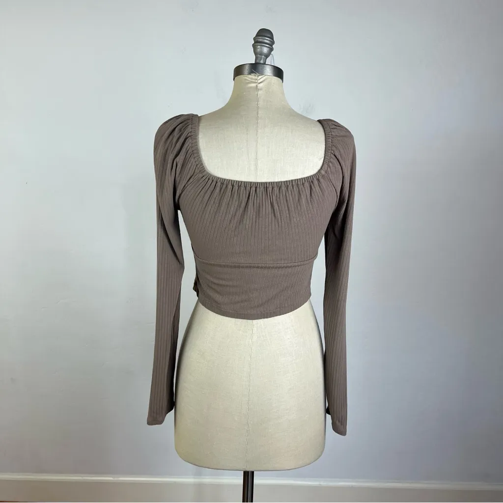 Madewell Ribbed Square-Neck Long-Sleeve Top - Image 6