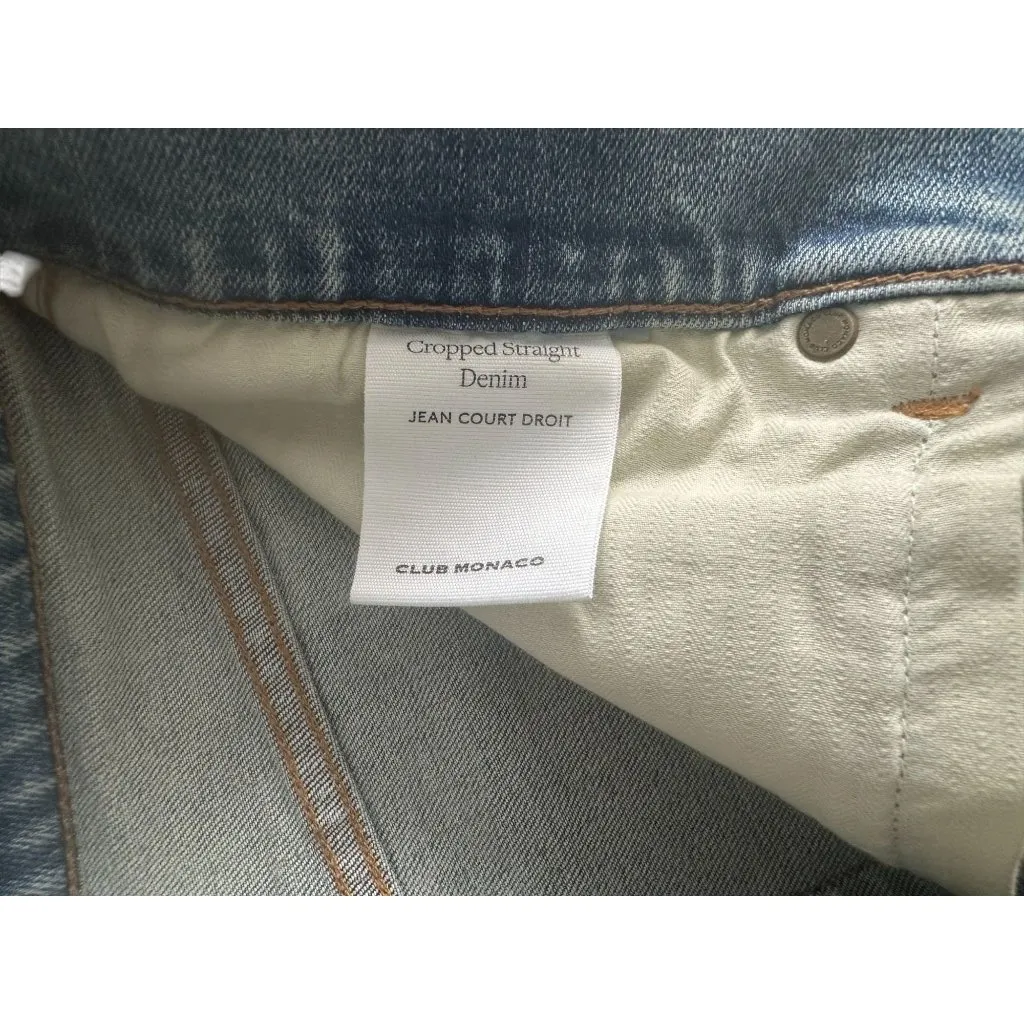 CLUB MONACO Women's Cropped Straight Jeans Size 32 NEW NWT - Image 9