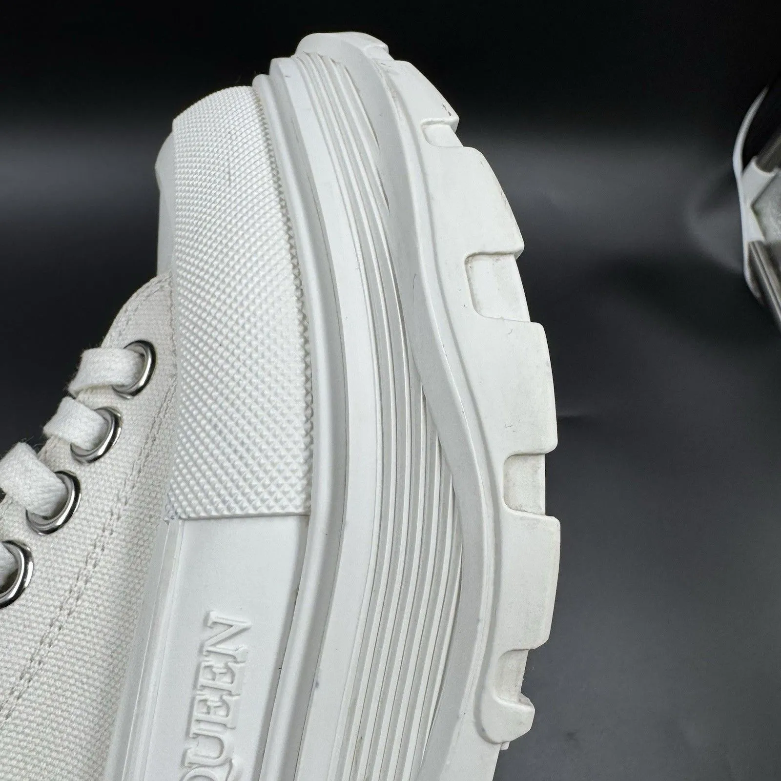 Alexander McQueen Low-TopThread Slick Sneakers White Women's 6.5 US (EU 36.5) - Image 15