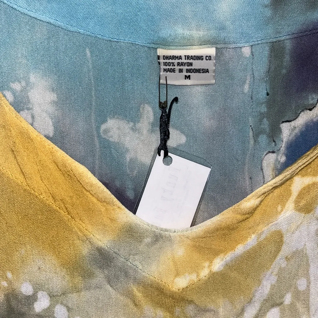 Colorful Abstract Artsy Top Yellow Size M - Image 3