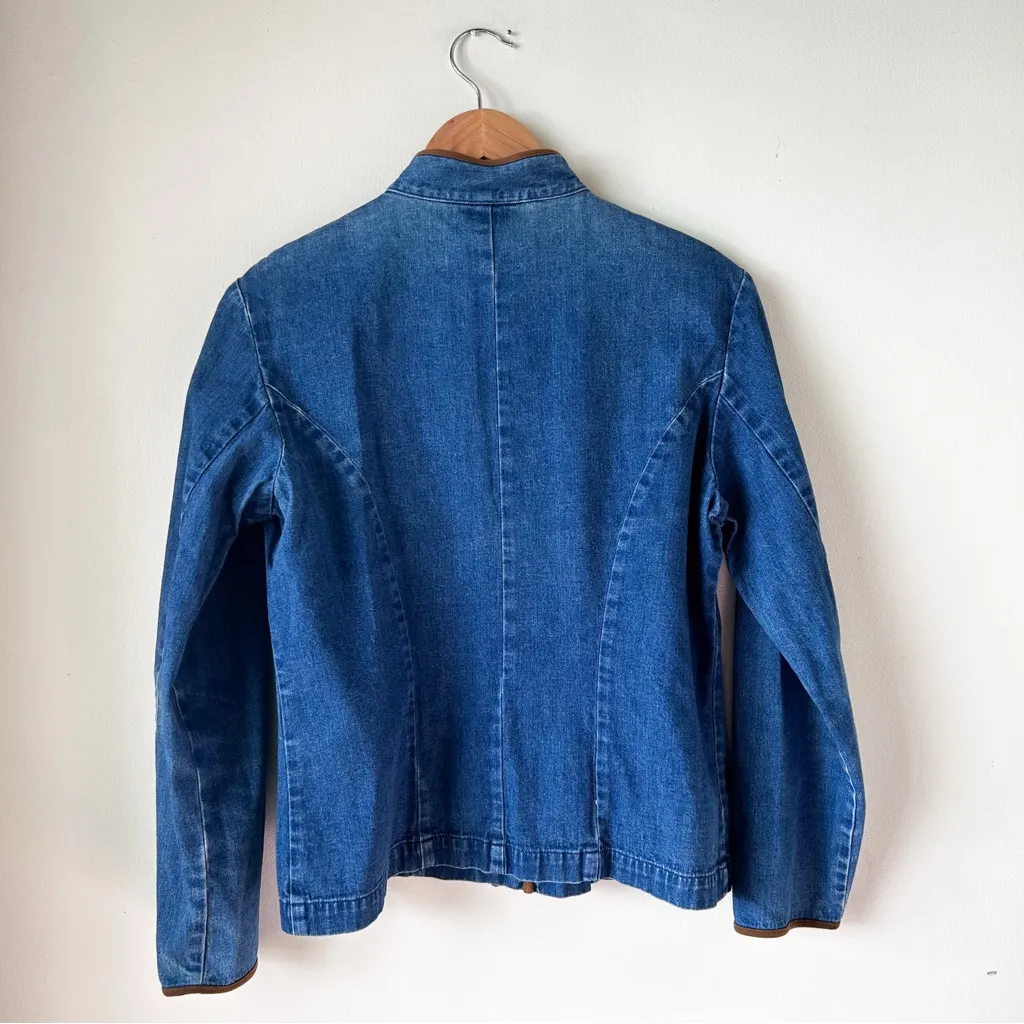 Talbots Petite Tailored Jean Jacket Small - Image 4