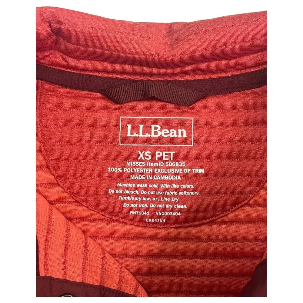 LL Bean Top Womens Extra Small Petite Red Airlight Knit Pullover Snap Outdoor Size undefined - Image 4