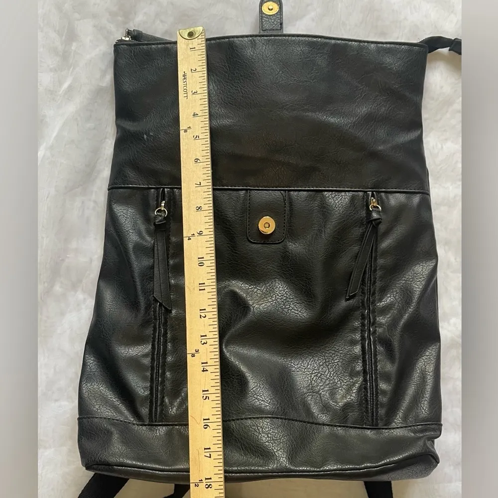 Black Backpack with Fold - Image 9