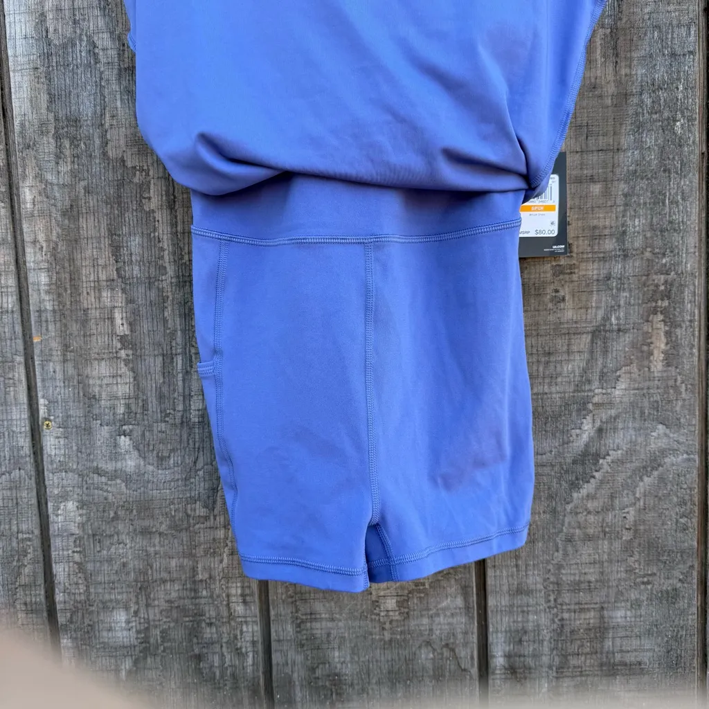 New Under Armour Blue Fitted Athletic Dress with Shelf Bra built in Shorts Sz Sm - Image 6