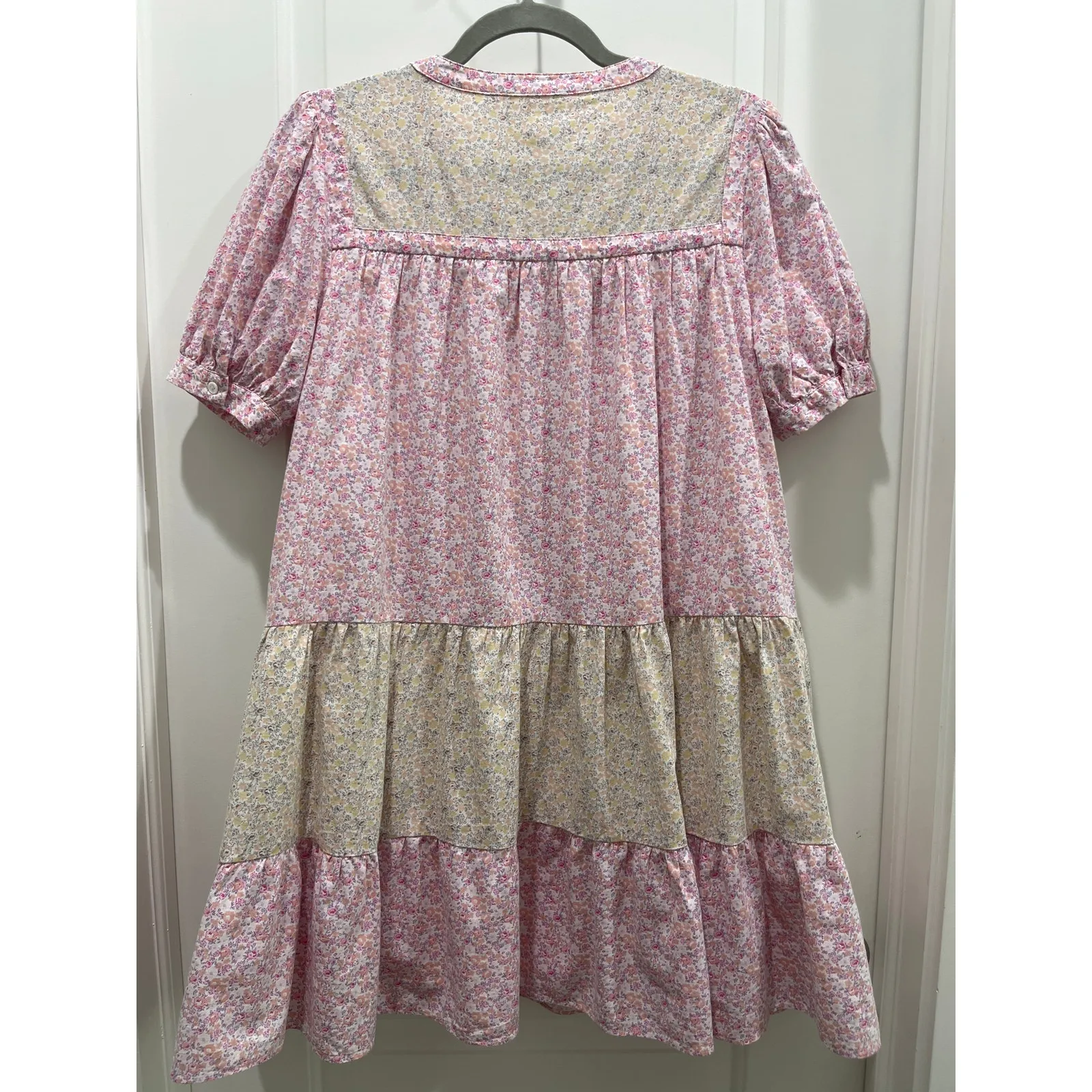 Hyacinth House Tuckernuck Multi Pink Floral Hana Mini Dress Sz S - Image 9