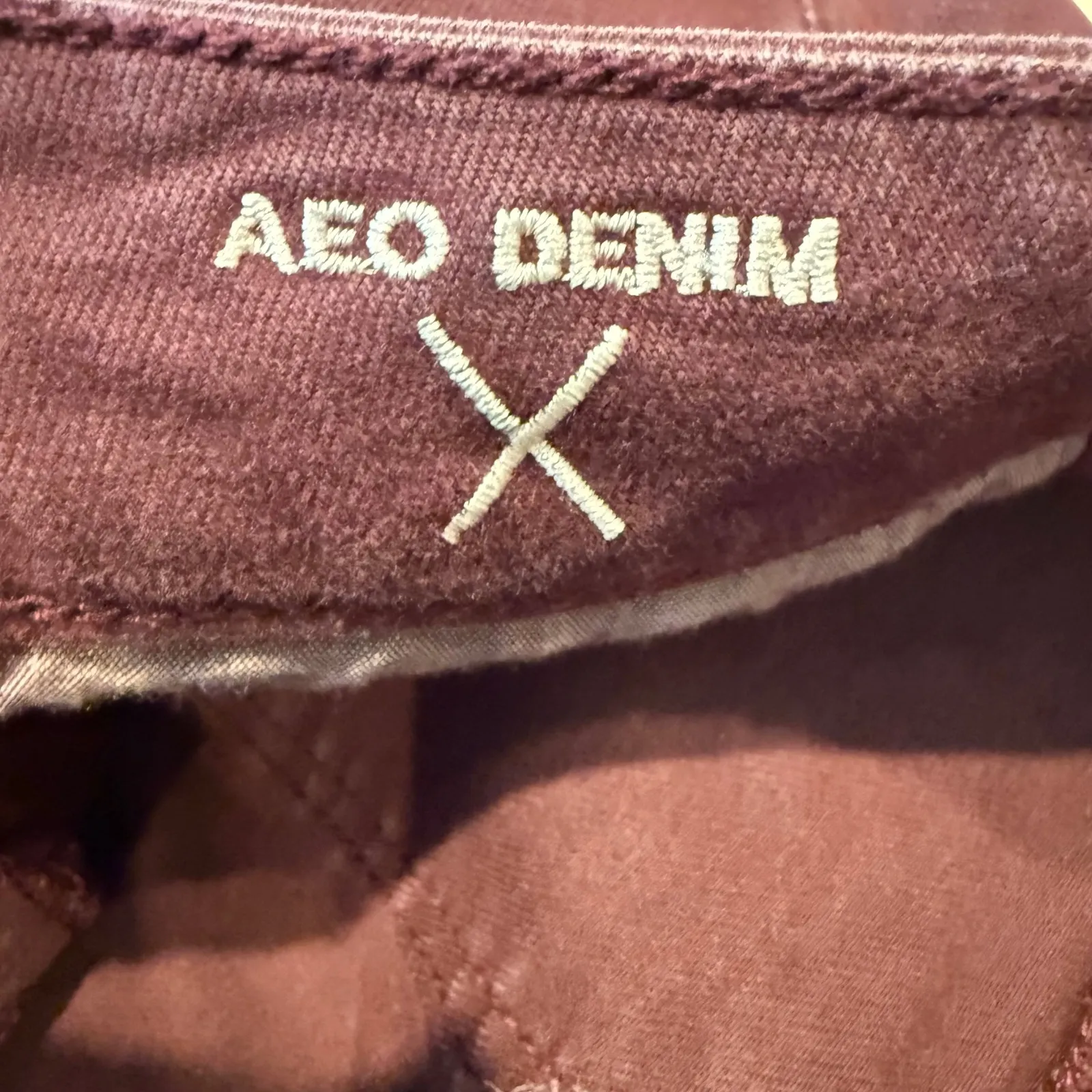 American Eagle Outfitters Hi-Rise Super Stretch Burgundy Red Shortie Shorts 10 - Image 10