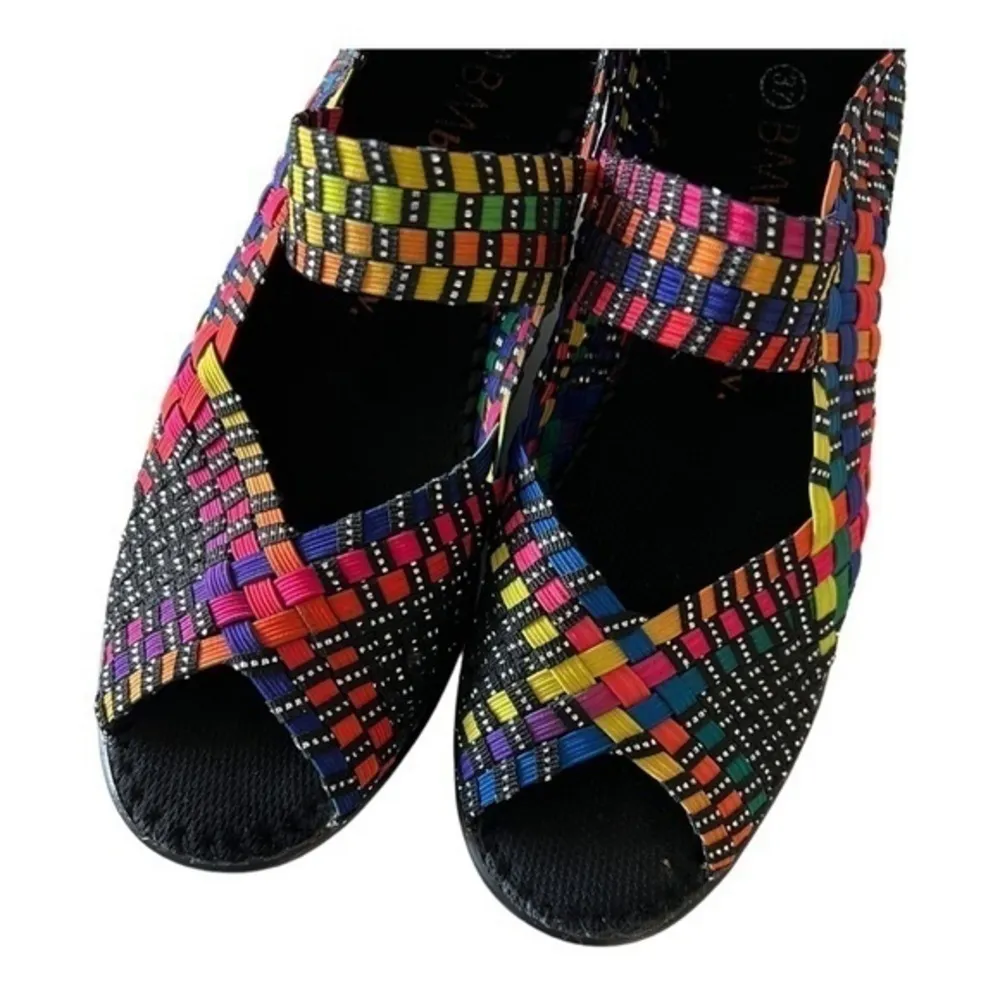 Bernie Mev Women's Lulia Wedge Weaves The Colorful Spell Sandals Size 37 US 7 - Image 6