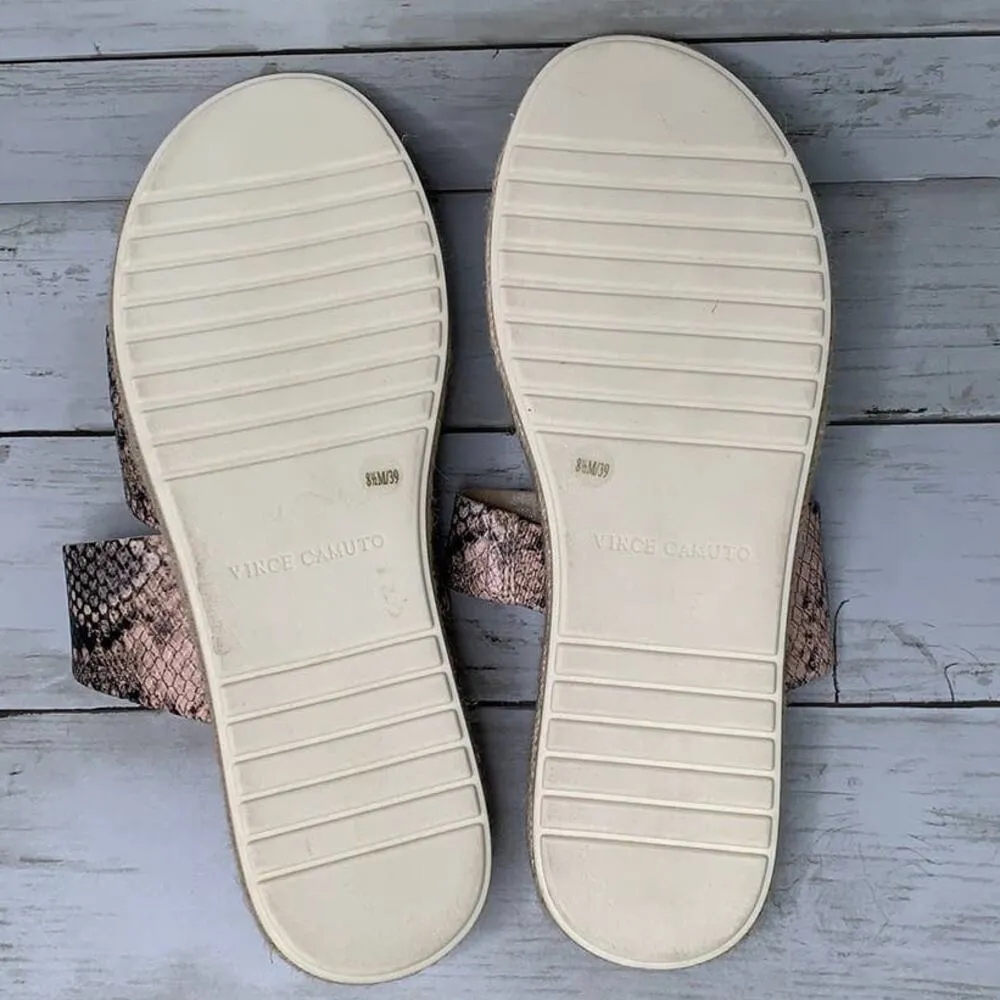 NEW Vince Camuto Rynnah Snake Print Slide Sandals - Image 9