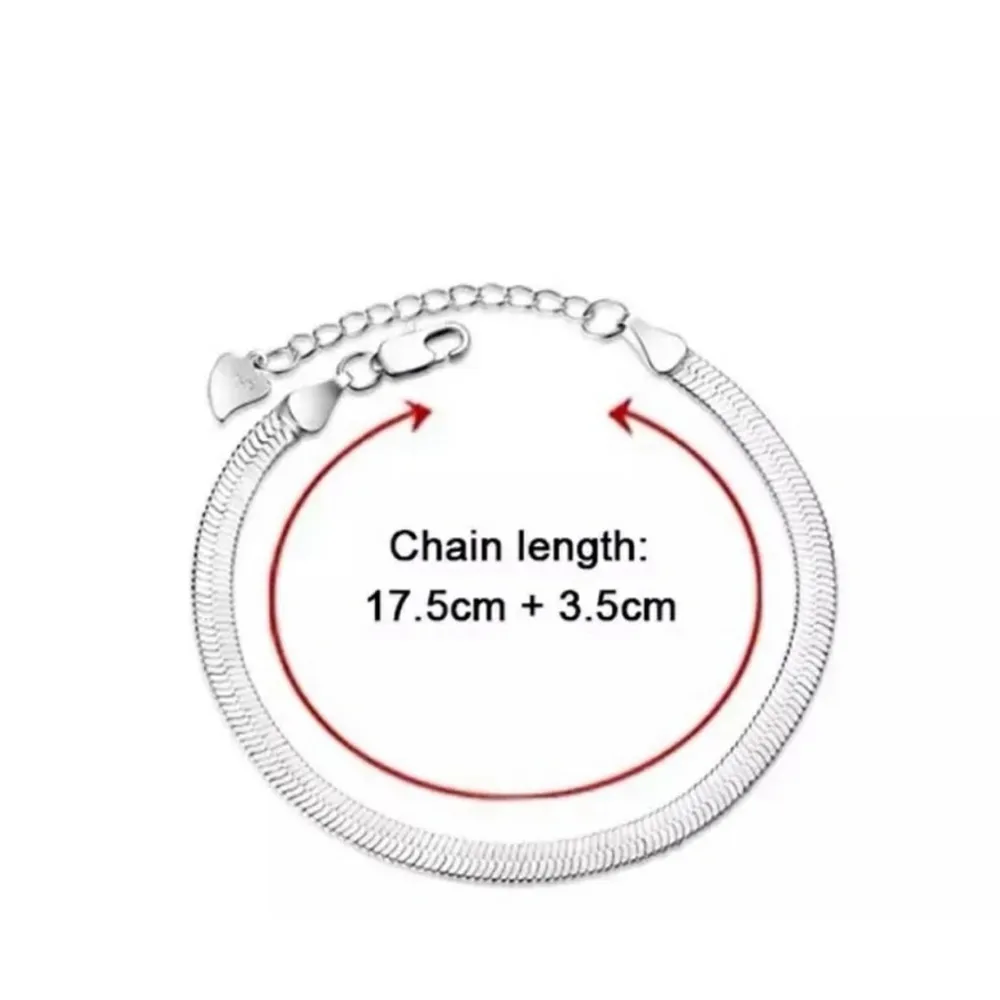 Silver Anklet, Ankle Snake Chain‎ Anklet | 925 Sterling Silver - Image 5