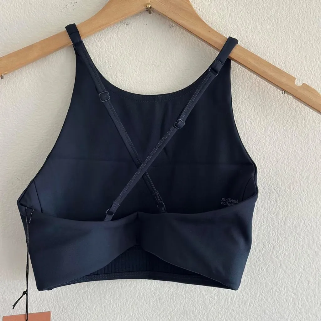 Girlfriend Collective Topanga Bra in Midnight, Size X-Small - Image 7