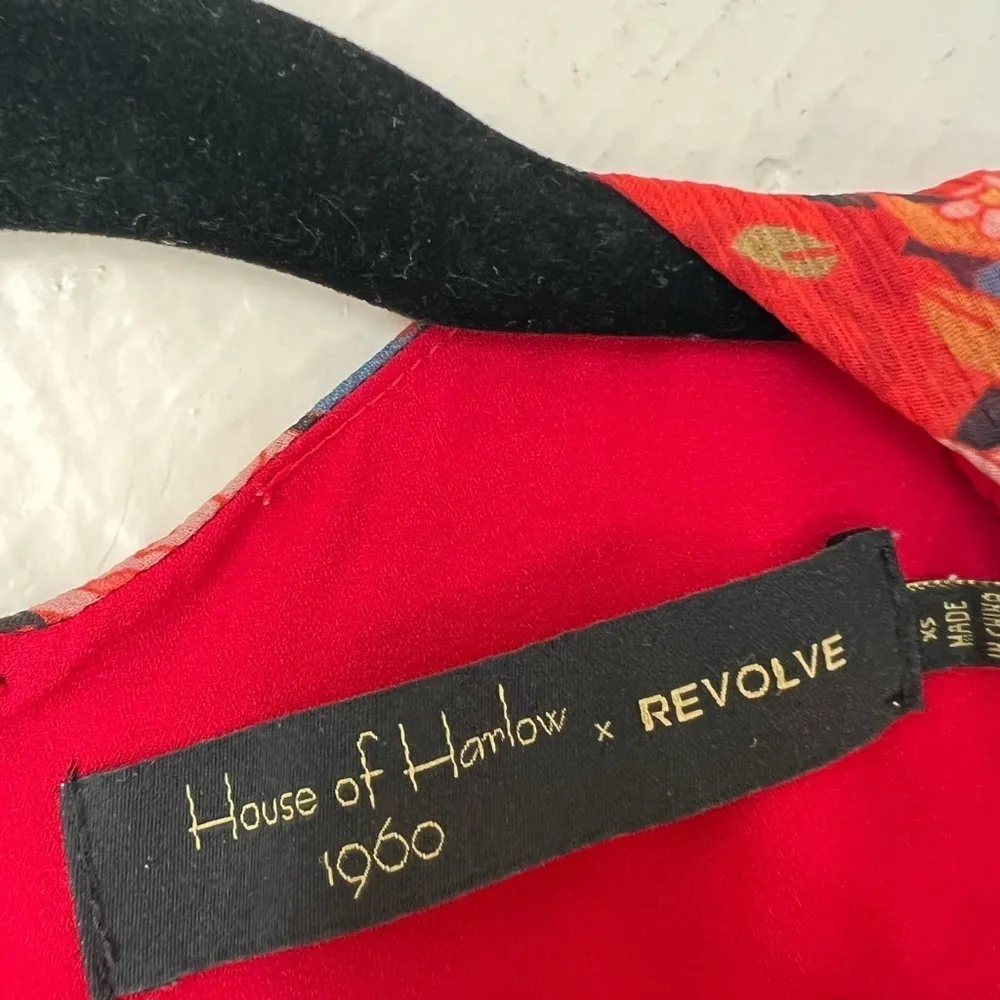 House of Harlow 1960 x Revolve red floral mini dress size XS - Image 4