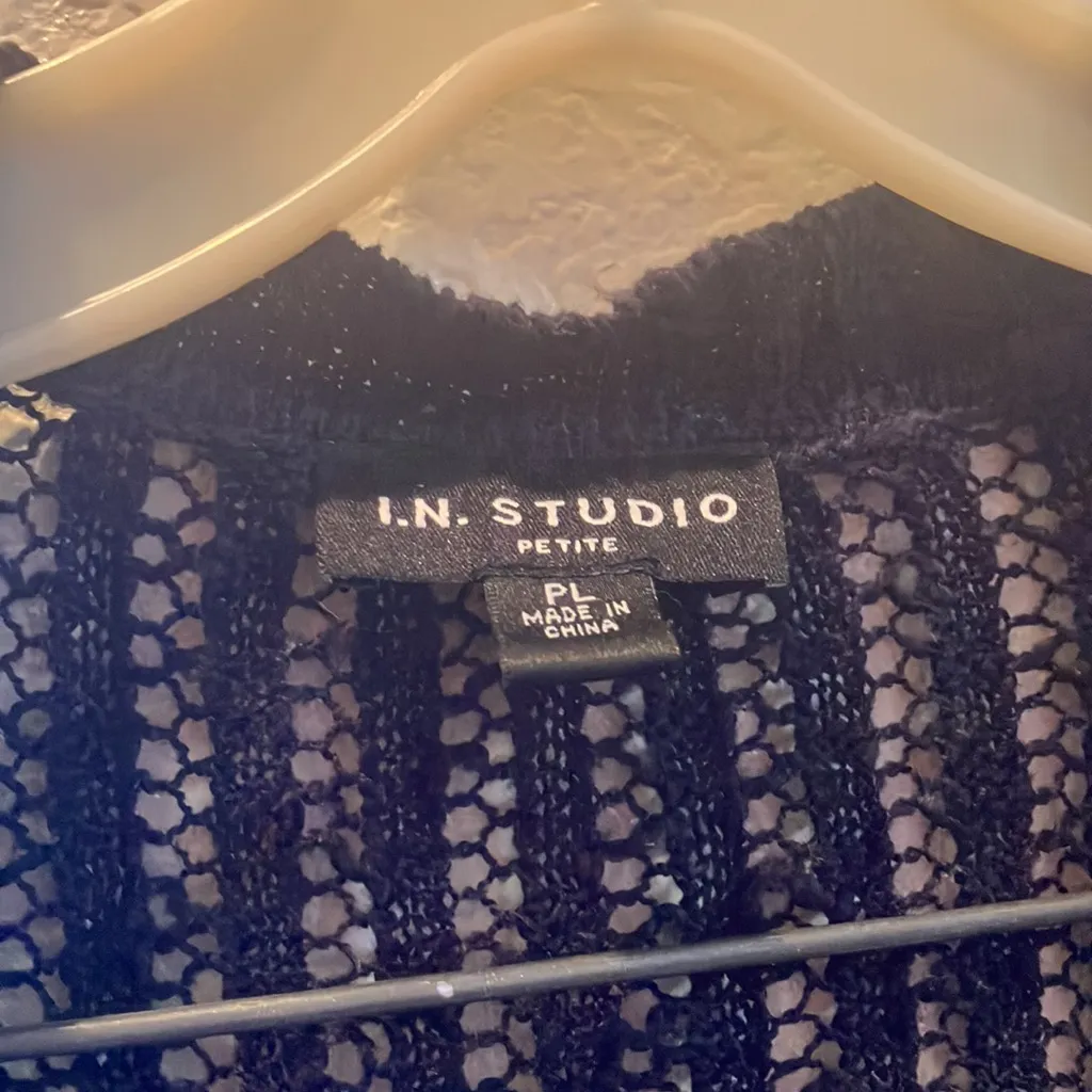 FINAL MARKDOWN I.n. Studio cropped crocheted cardigan petite large Black Size undefined - Image 3