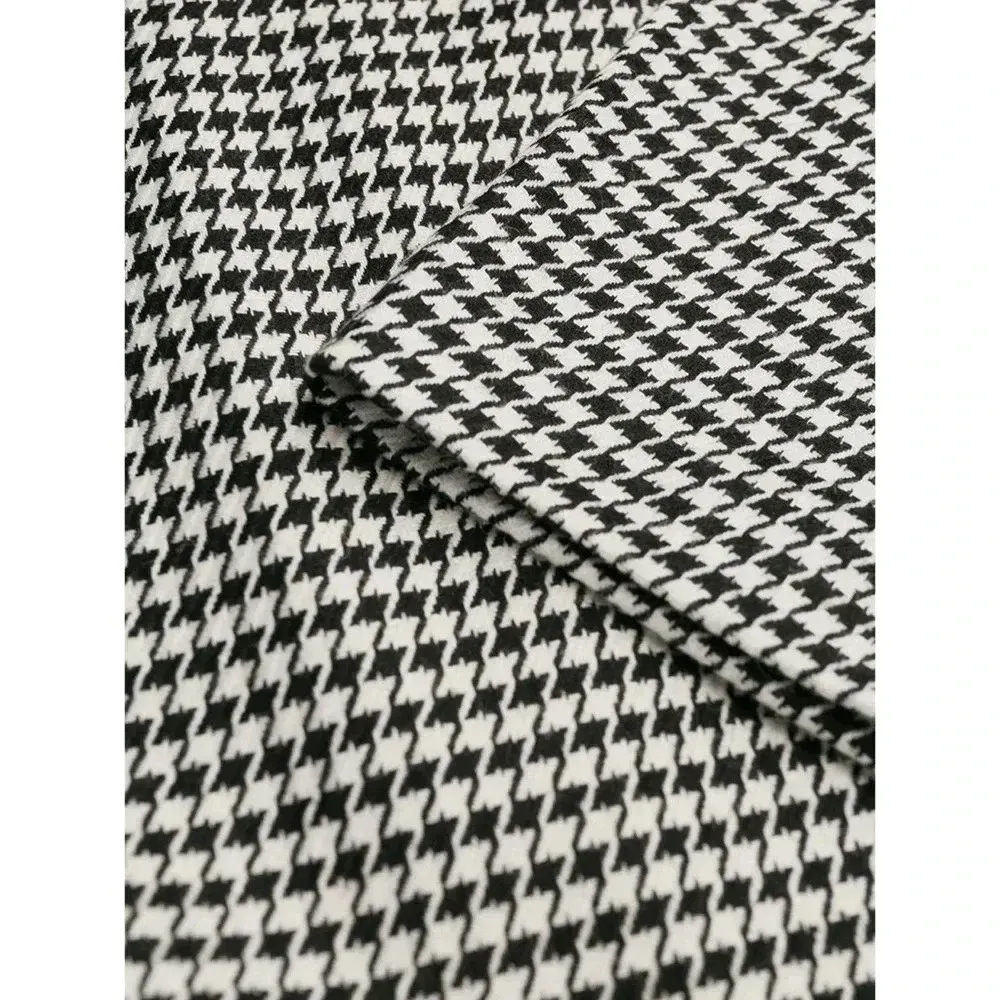Alice + Olivia Delora Houndstooth Classic Mini Dress - Image 2