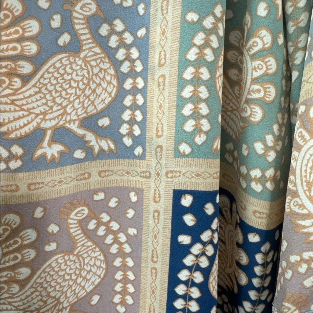 Rose + Olive  Patterned Button-Up Blouse - Image 5