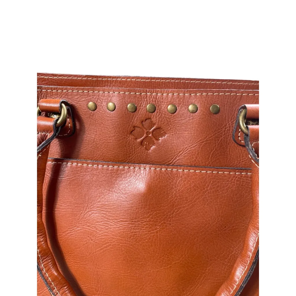 Patricia Nash Womens Brown Italian Leather Handbag Shoulder SKU 8565 - Image 2
