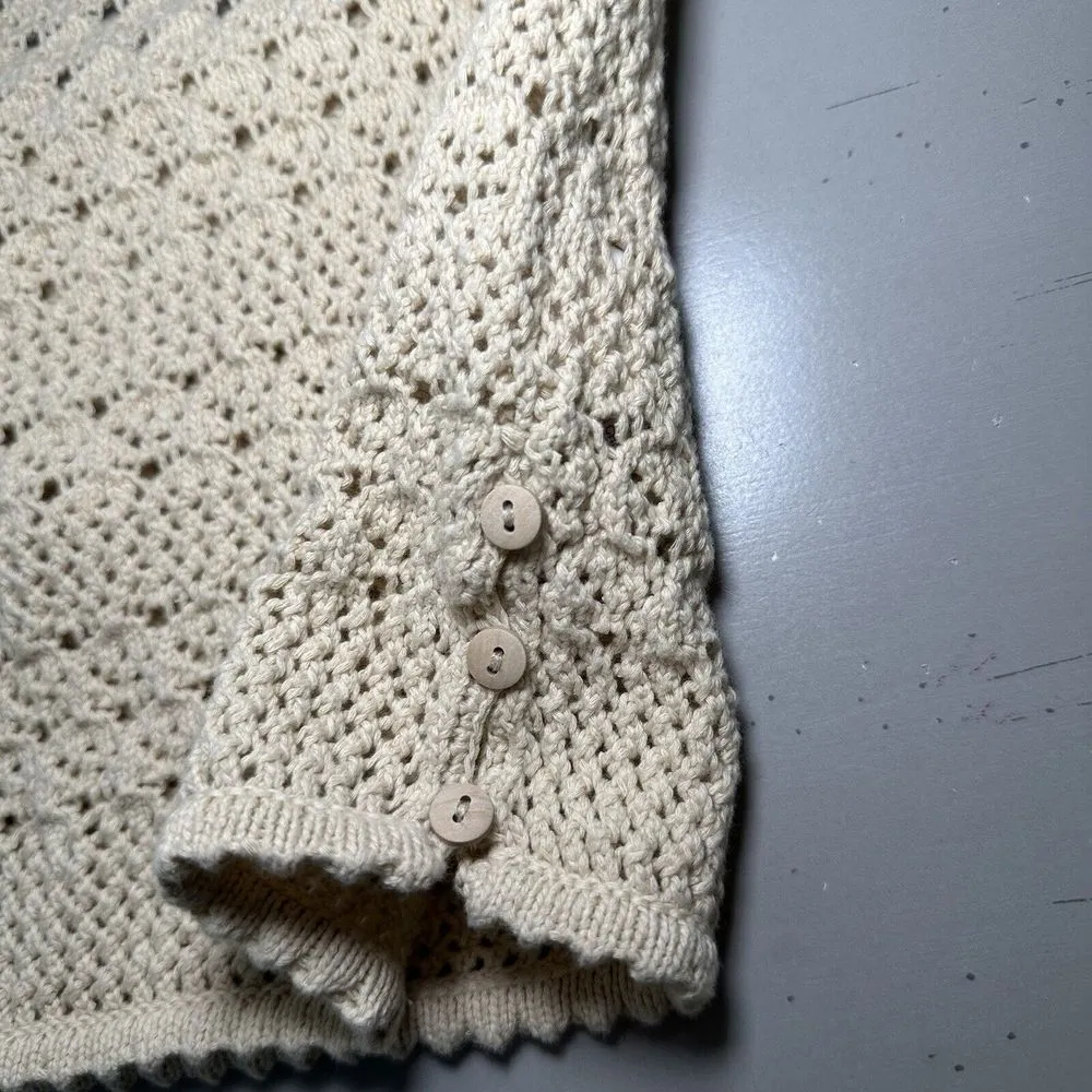 House of‎ Harlow 1960 Crochet Top "Only" Halter Neck Beige Knit Boho Women's M Tan Size M - Image 2