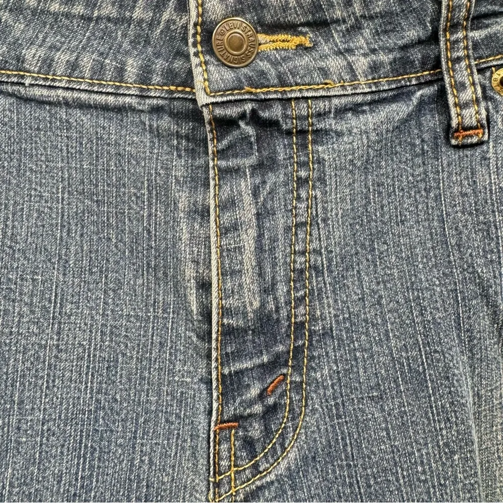 Levi’s Stretch Low Rise Boot Cut Classic 5 Pocket Blue Denim Jeans Size 14L - Image 7