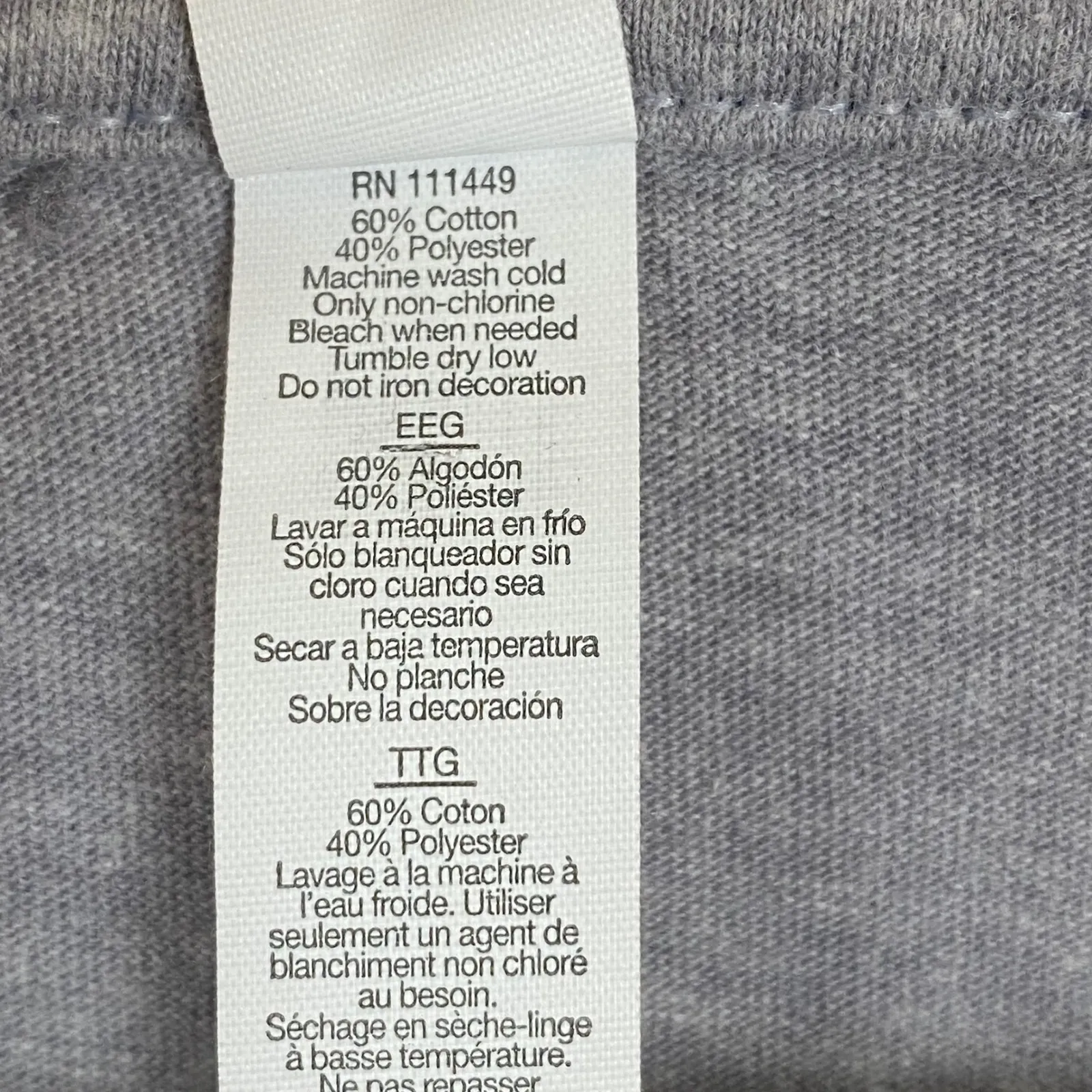 Mrs Bridal Graphic V Neck T Shirt Women's‎ Size XXL Gray - Image 3