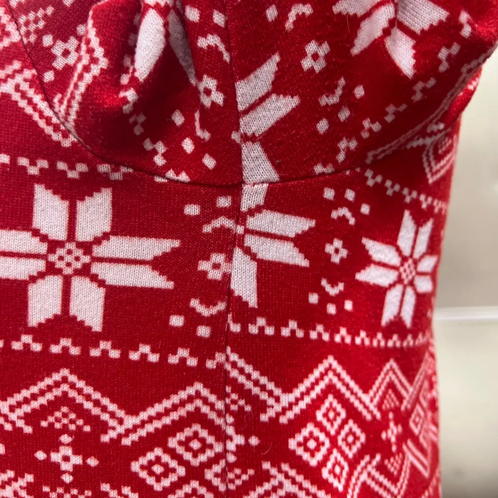 Snowman Blouse L 12/14 Red Size L - Image 7