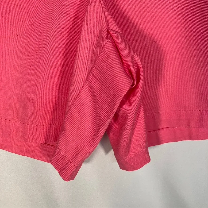 Talbots Stretch Chino Shorts Flat Front 6" Inseam Womens 10 Pink Golf Summer‎ - Image 4