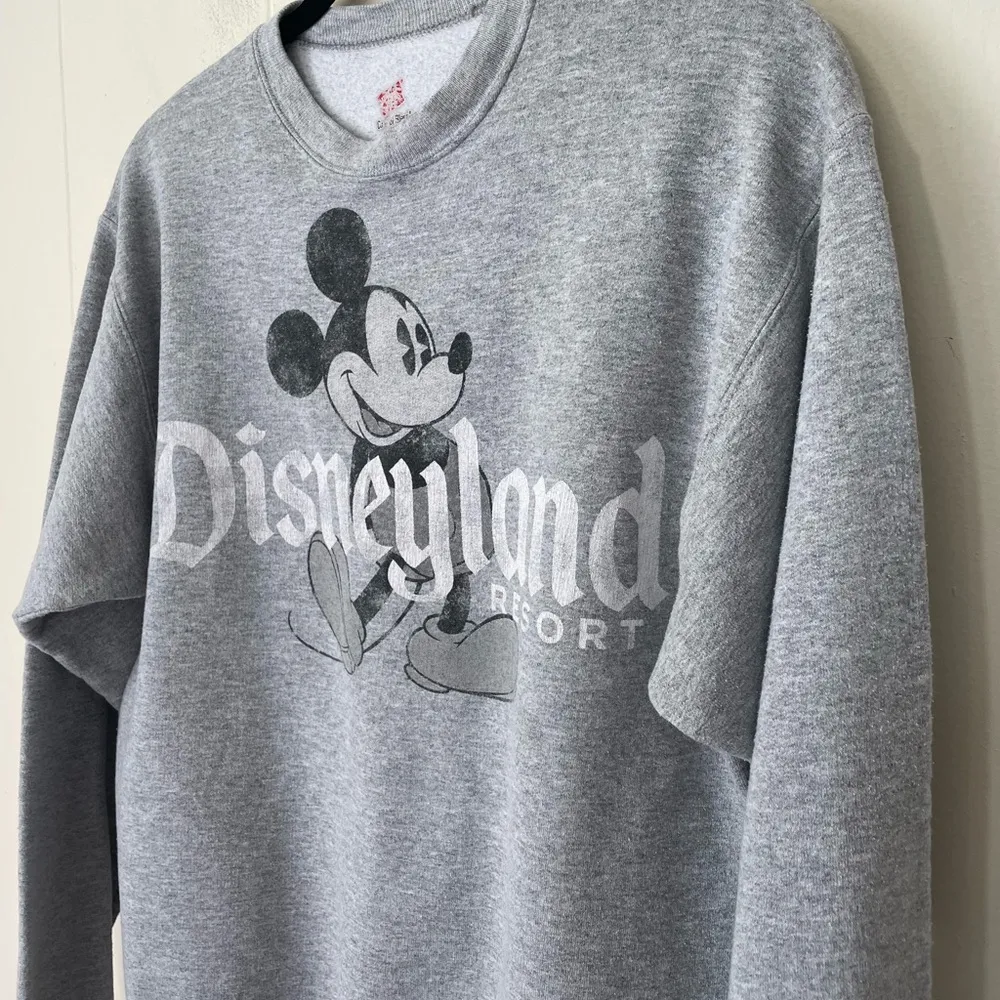 Hanes Disneyland Resort Crewneck Sweatshirt Mickey Mouse Grey Women’s Size S - Image 10
