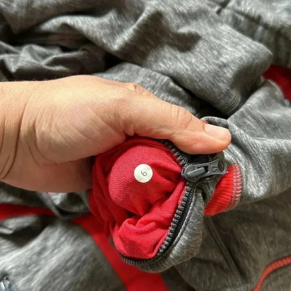 Lululemon Stride Jacket in Heathered Gray & Dark Orange Size 6 - Image 6