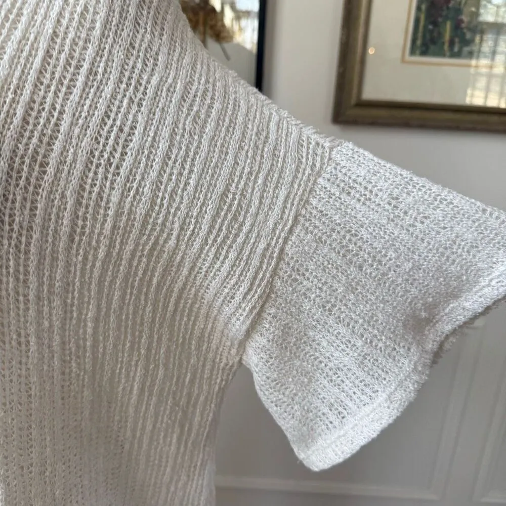 NWT Cherish Open Weave Top Off Off White M - Image 4