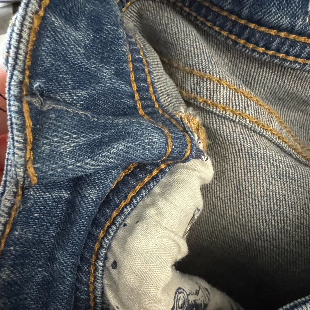 Pilcro and the Letterpress Mid Wash Blue Denim Slim Straight Leg Jean Womens 27 - Image 8