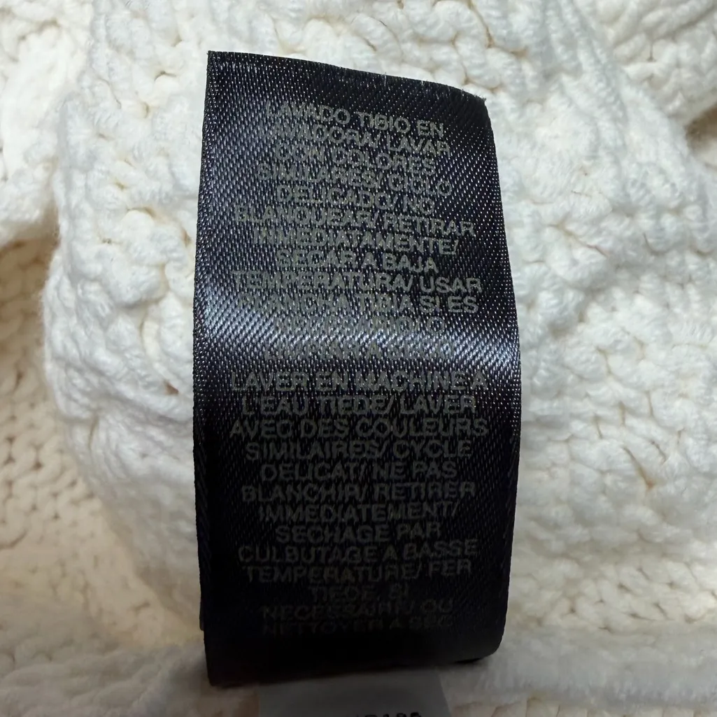 Liz Claiborne Women’s 2X Cable Knit Sweater Cream Ivory V-Neck Cozy Classic - Image 5