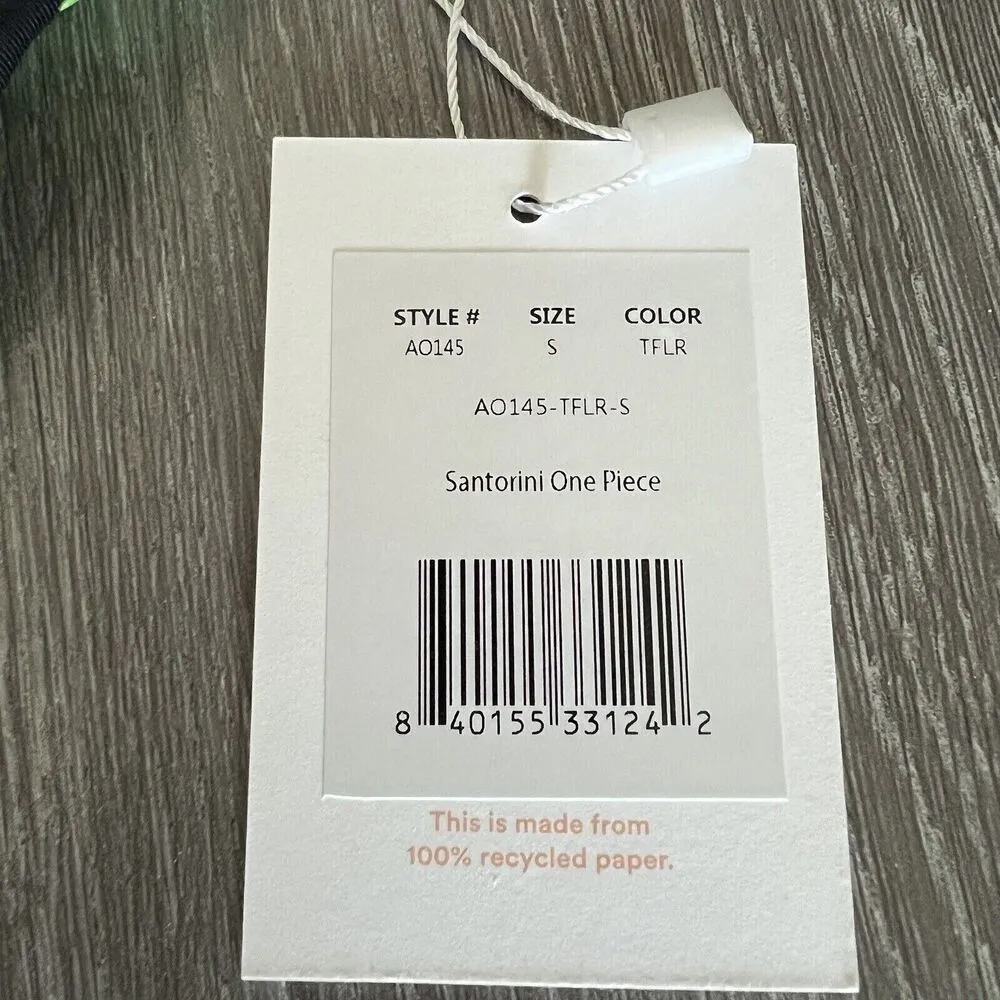 Andie Swim Santorini One Piece Swimsuit Small Colorful Tropical Floral NWT - Image 4