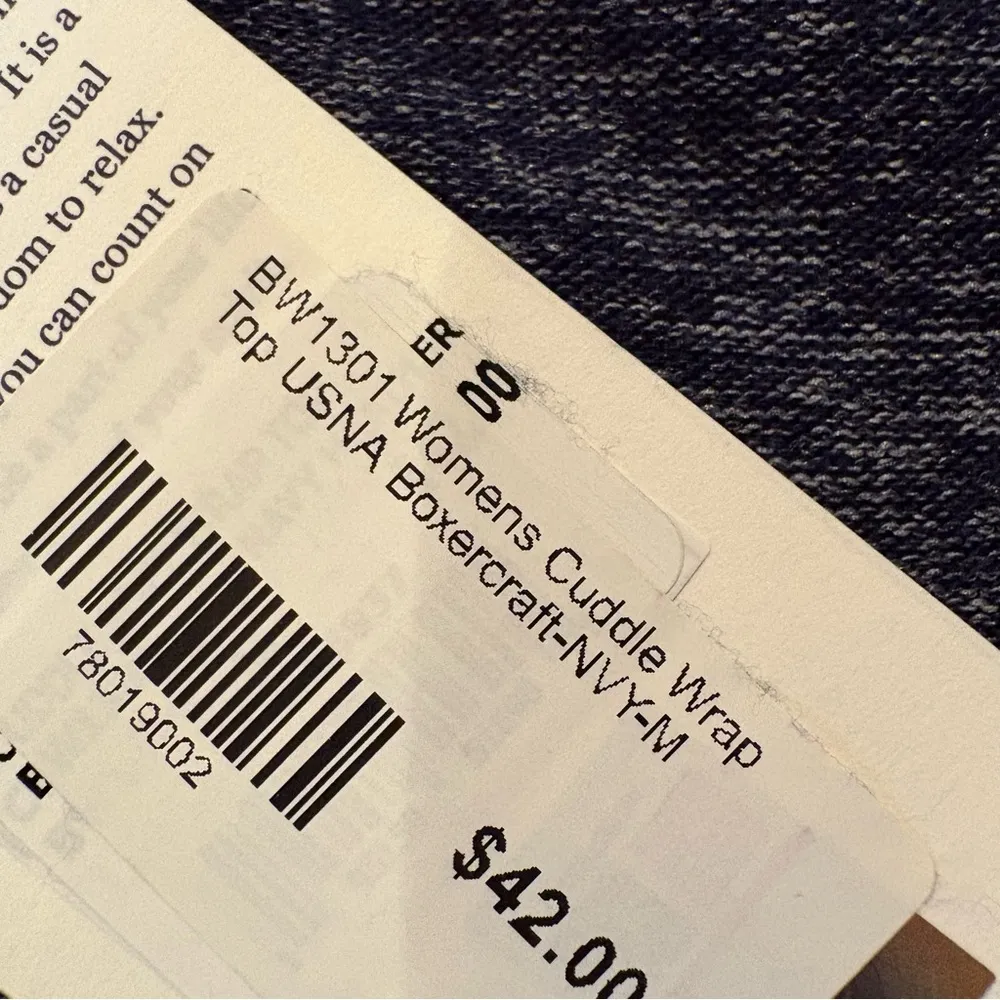 Boxercraft women’s cuddle wrap USNA size M NWT Blue Size M - Image 9