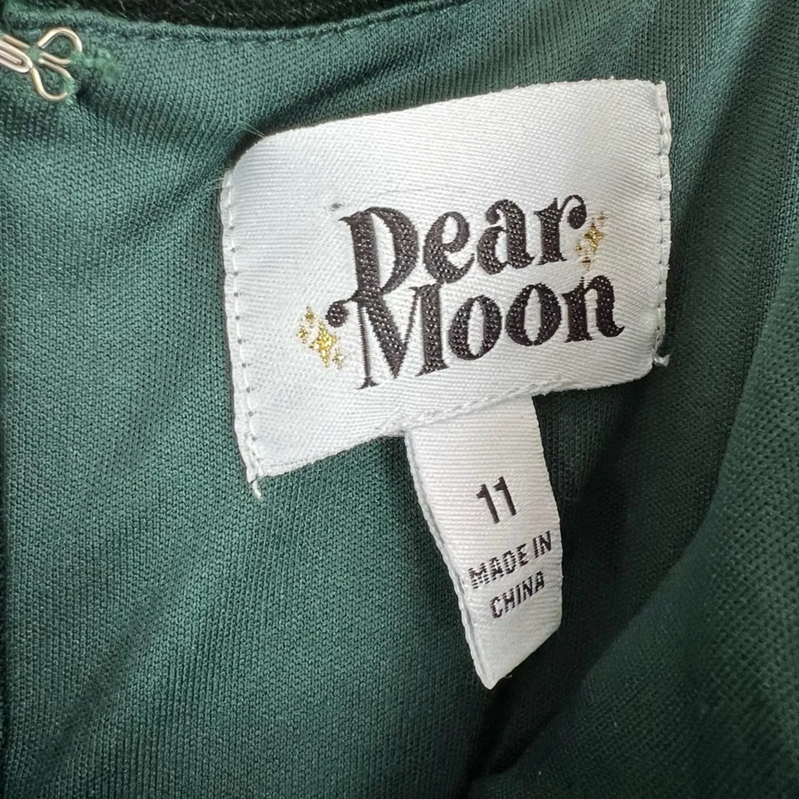 Dear Moon Mini Dress Juniors 11 Emerald Green Velvet V-Neck Birthday Cocktail - Image 5