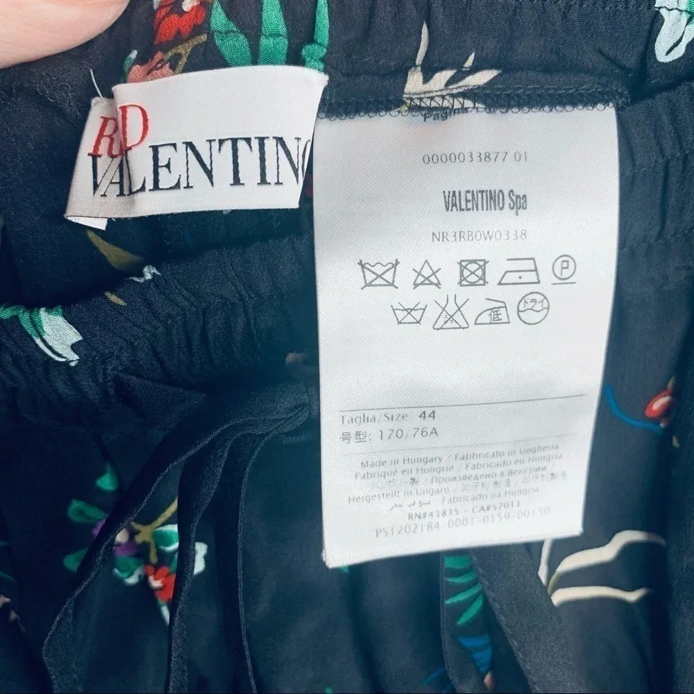 REDValentino NWOT Wallpaper Floral 100% Silk Pants Size Medium - Image 15
