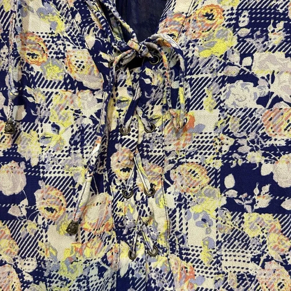 Skies are Blue floral spring print tunic shirt dress size‎ S - Image 3
