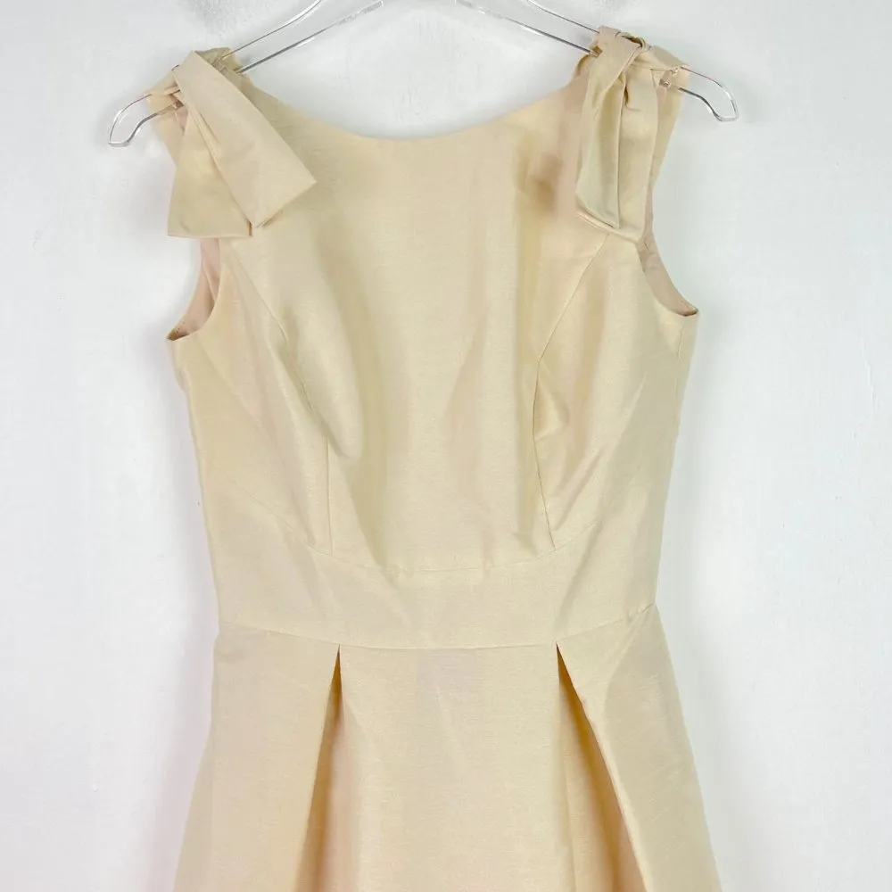 NWT Alfred Sung Dupioni Sleeveless Short Cocktail Dress with Bow Size 2 D626 - Image 3