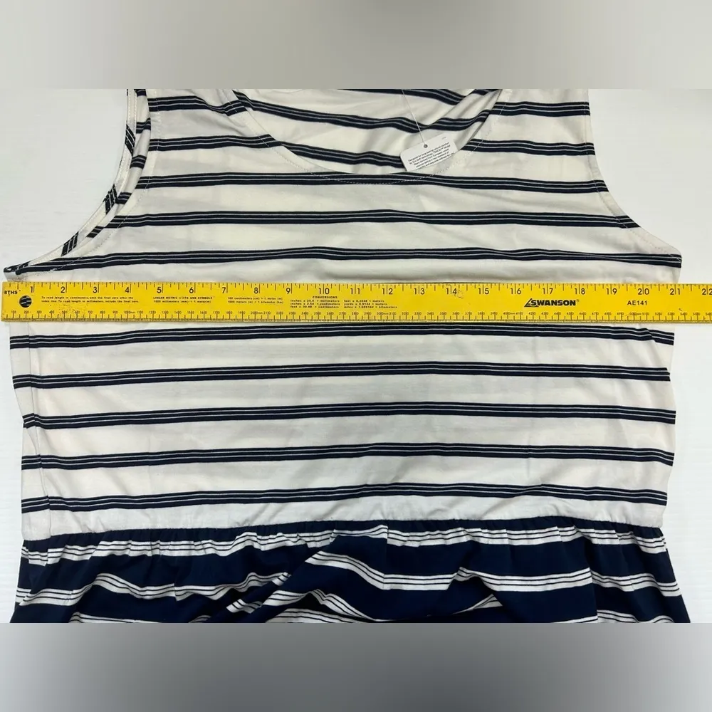 Lands’ End Blue Sundress Sleeveless Navy & White Plus Size 1X (16-18) NWT Summer - Image 13