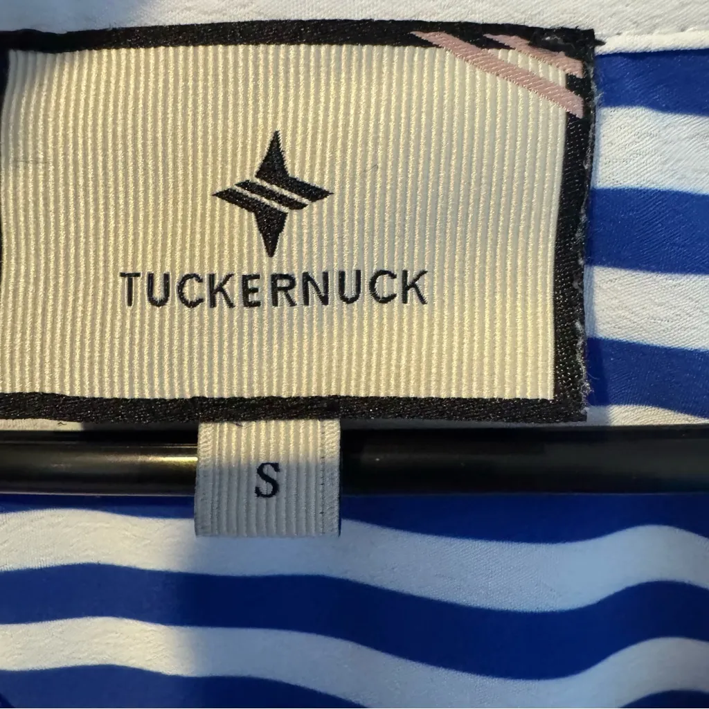 Tuckernuck Hayes Blue and White Striped Long Sleeve Shirt Dress | S - Image 5