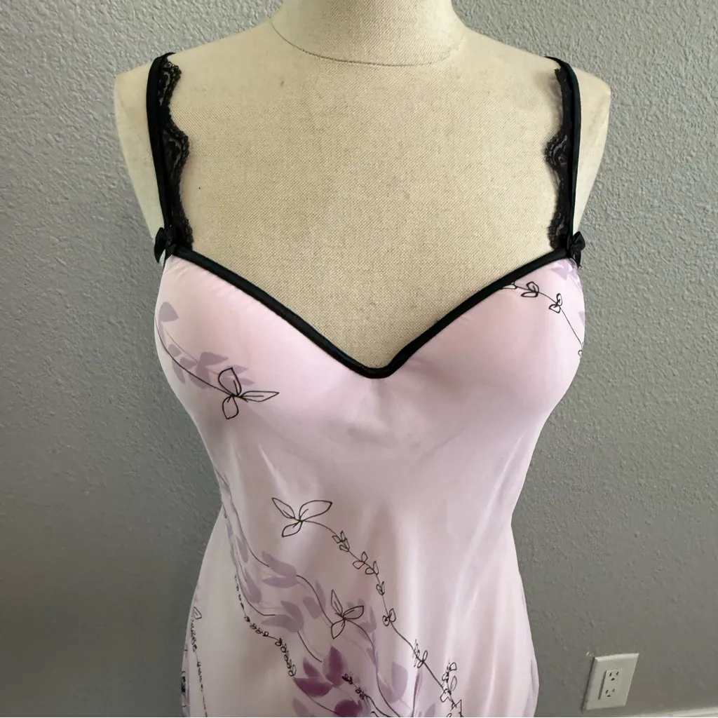 Floral Printed Lace Strap Chemise Size‎ Large - Image 2