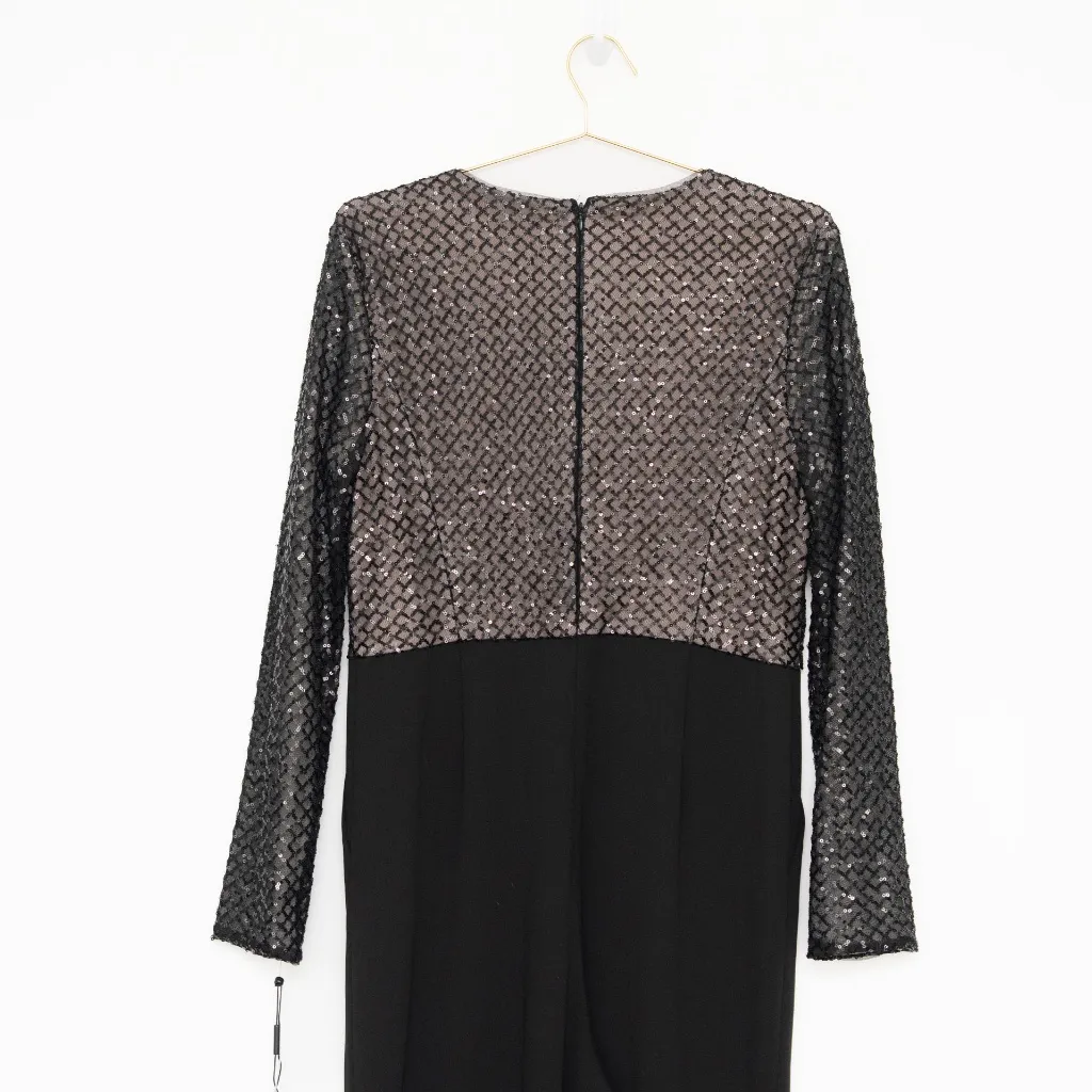 Calvin Klein   - Long Sleeve Sequin Bodice Jumpsuit - Image 4