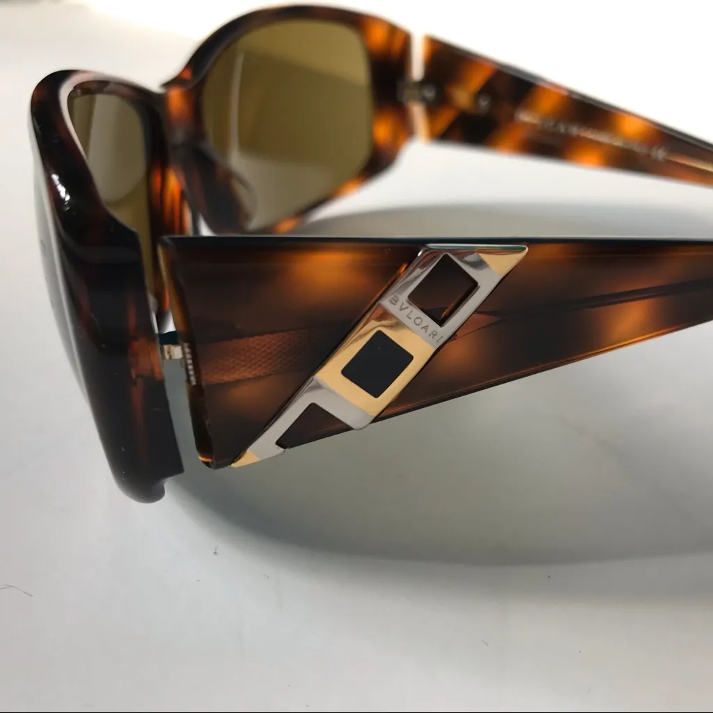 BVLGARI Vintage tortoise frame sunglasses Brown - Image 2