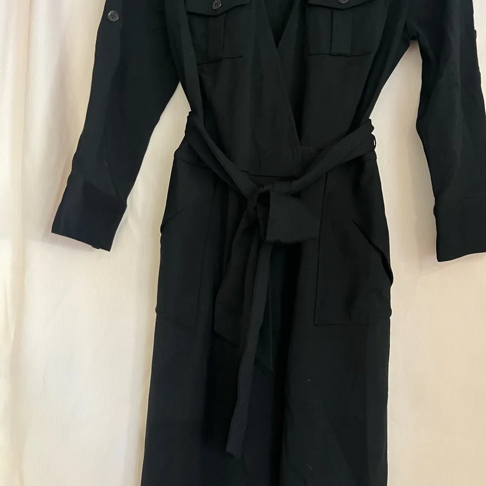 Elegant Black Wrap Dress - Image 9