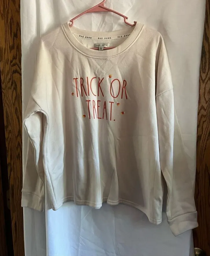 Rae Dunn Trick Or Treat Crewneck Sweatshirt Woman’s Size Medium - Image 1