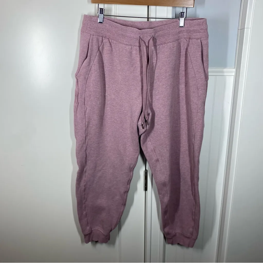 Lululemon Womens Size 14 Scuba High-Rise Jogger Heathered Pink Taupe - Image 3