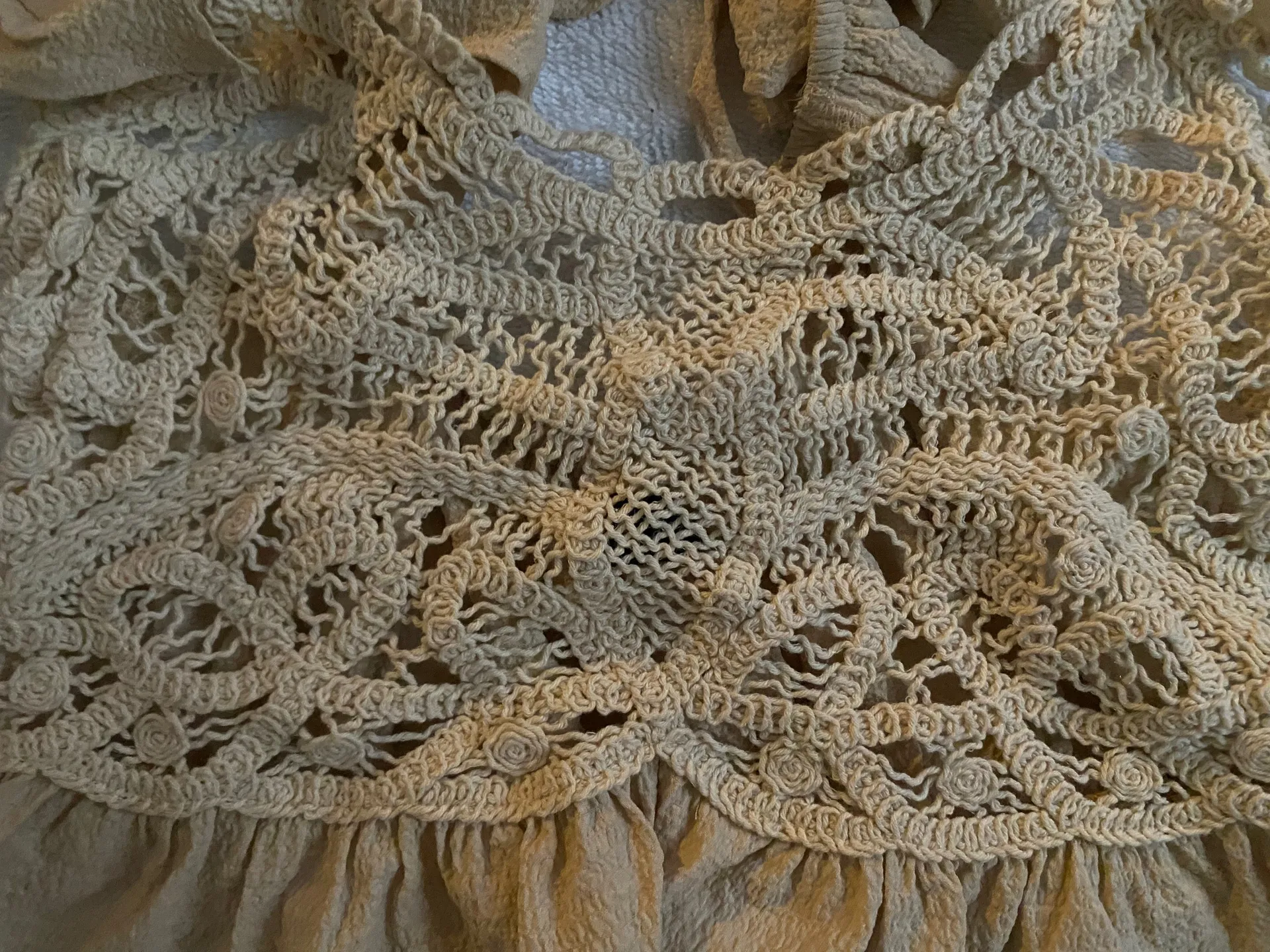 Flowy Off The Shoulder Peplum Style Top Tan - Image 2