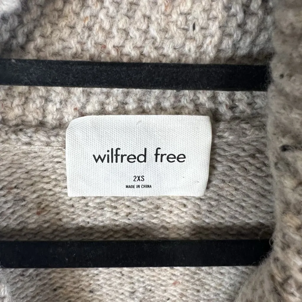 Aritzia Wilfred Free Button Up Grandpa Cardigan Wool Blend Tan Women’s size 2XS - Image 5