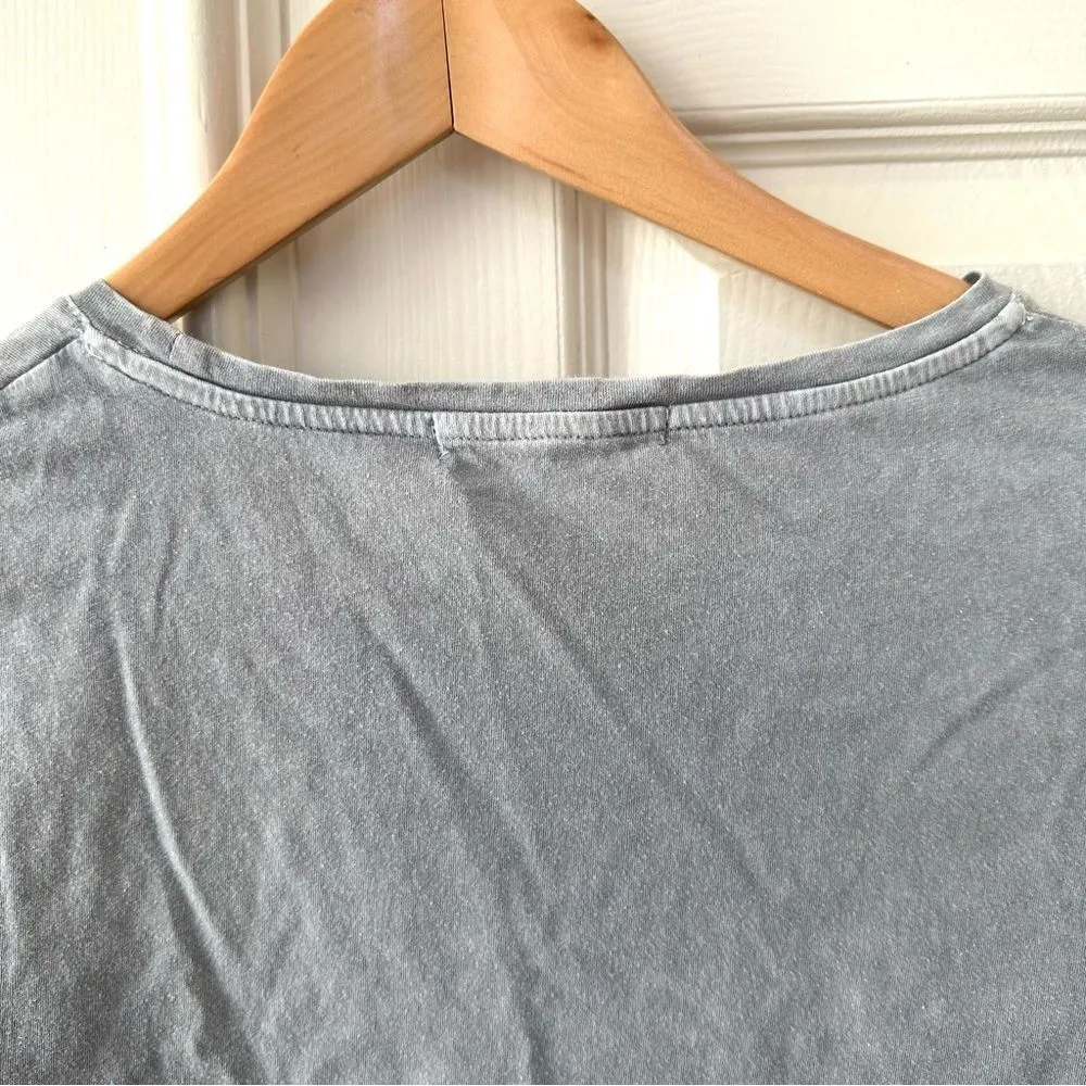 ANM grey cropped short sleeved shirt Gray Size M - Image 6