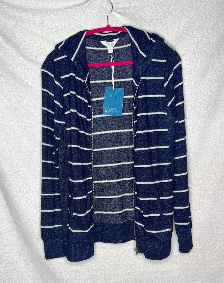Market & Spruce (M) Blakely Zip Up Hooded Brushed Knit Hoodie Sweatshirt - Image 12
