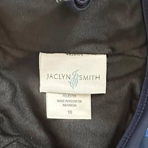 Jaclyn Smith Tankini Swimsuit Blue Swirl Print Adjustable Straps Size 10 - Image 7