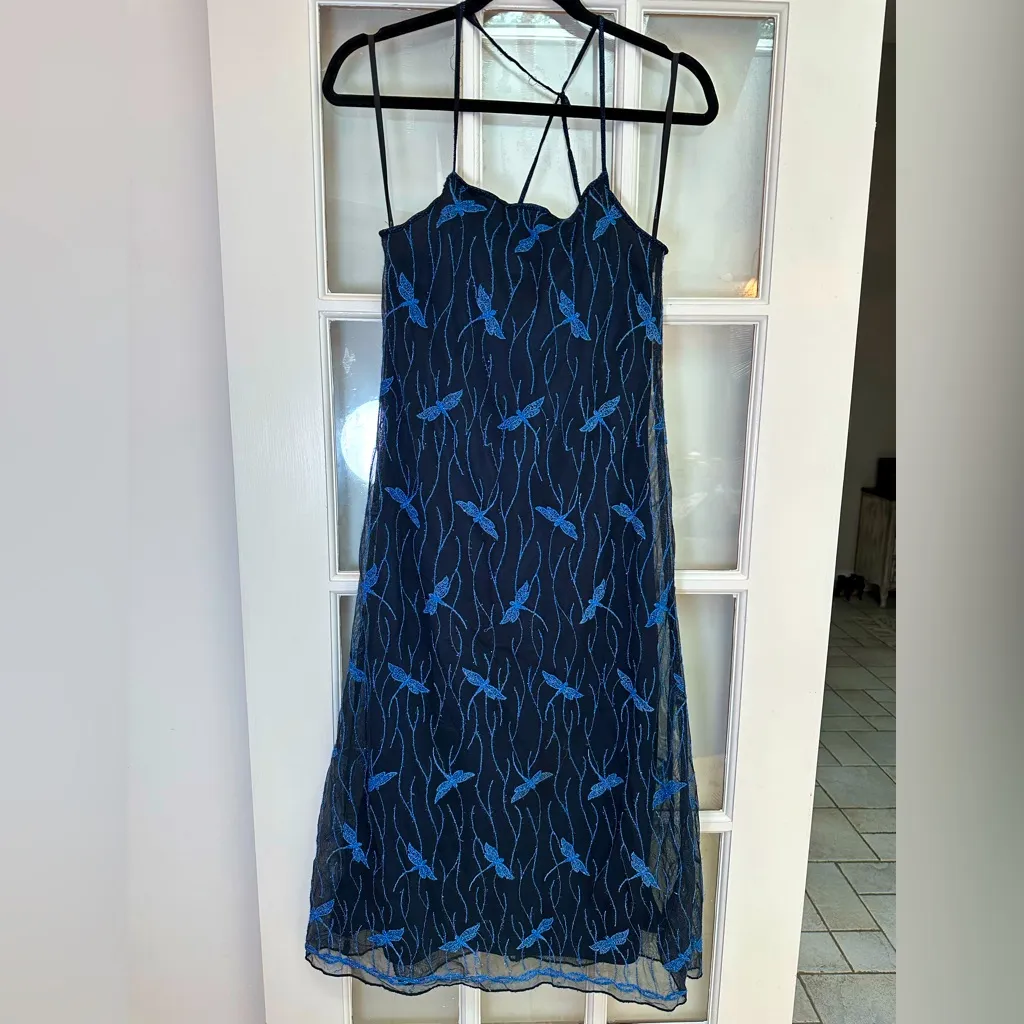 Vintage Nicole Miller Y2K 90’s MidSummer Nights Dream Dragonfly Dress Size 14 - Image 16